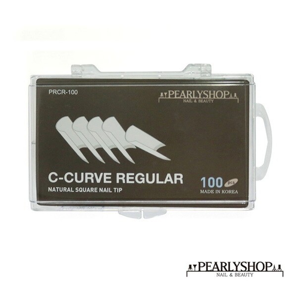 Natural Square C-Curve Nail Tips 100pcs / 네추럴 스퀘어 C-커브