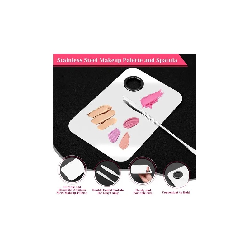 Kit Paleta De Maquillaje Profesional Con Espátula Y Cepillo