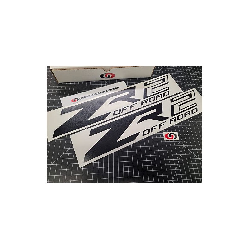 ZR2 Off Road Racing Decals Bedside Hash Stripe Fender Stickers