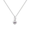Sterling Silver & Alexandrite CZ Crystal June Birthstone Heart Necklace