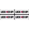 4PCS* HELMET HARD HAT LOCK HER UP ANTI HILLARY STICKER  DECAL BUMPER ELECTION