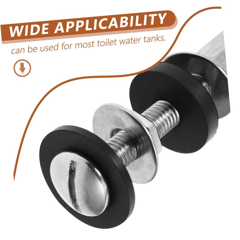 Mipcase 2pcs Toilet Tank Bolts and Gaskets Set with Leakproof