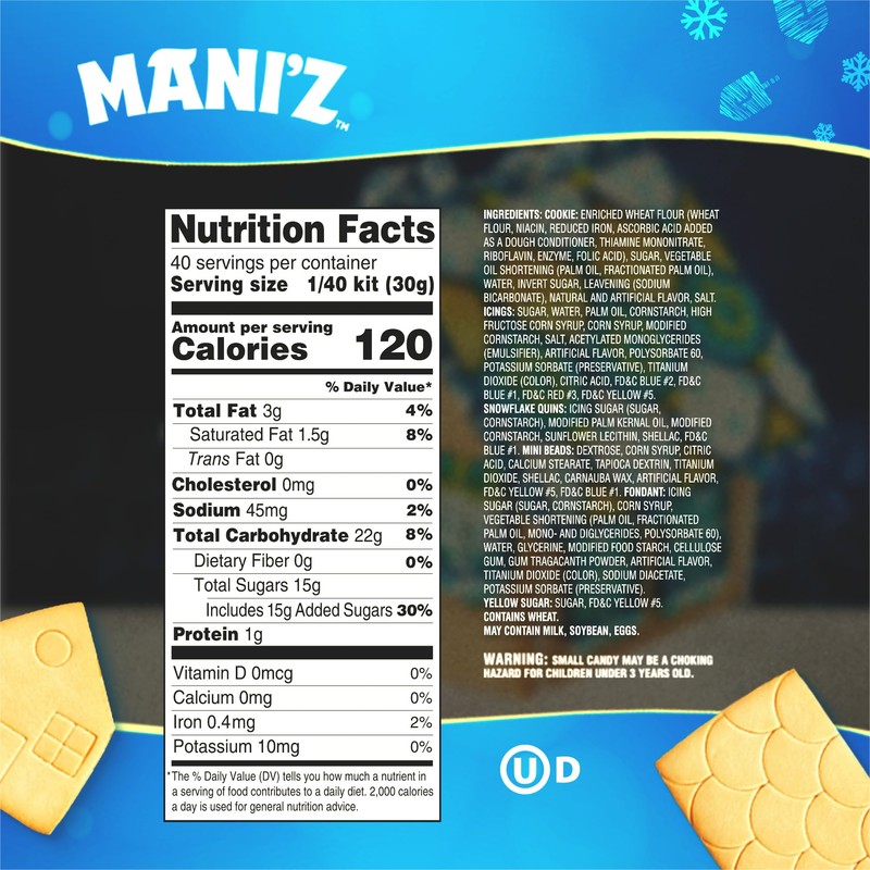 Do-It-Yourself Chanukah House Cookie Decorating Kit By Manischewitz, Easy Build