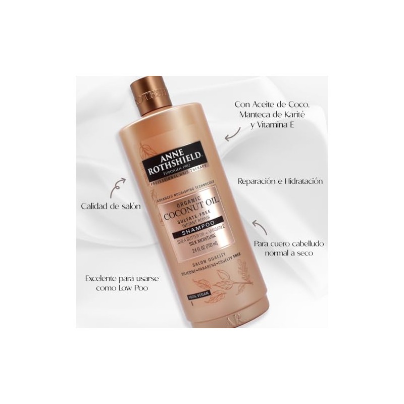 Anne Rothshield Shampoo Organic Coconut Oil 700 Ml