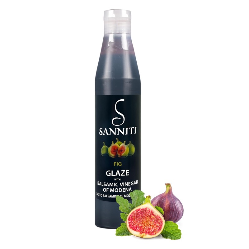Sanniti Italian Balsamic Vinegar FIG Glaze, 12.9 Ounce (Pack of