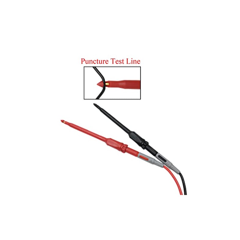 2pcs Black and Red Automotive Wire Piercing Probes Clip Test