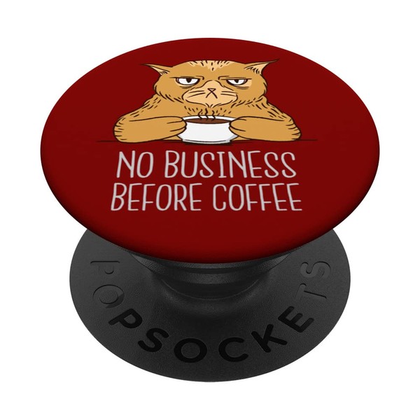 Tired cat coffee espresso coffee lovers men women PopSockets Swappable