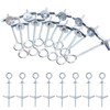 Glarks 15pcs M4 O-Shaped Eye Bolt Toggle Anchors Set for