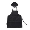 3 Set Kids Apron and Chef Hat Red Black White