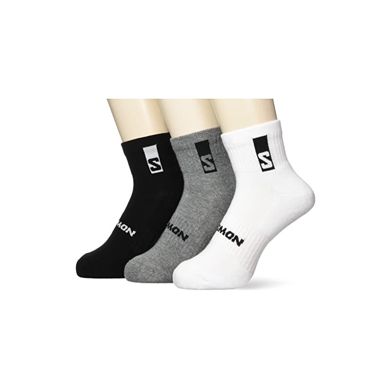 Salomon Everyday ANKLE 3-Pack Socks, 3-Pack (Everyday Ankle 3 Pack),