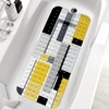 KINUUIS Yellow Black Bath Tub Mat Non Slip, Modern Geometric