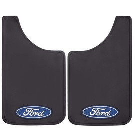 Plasticolor Plasticolor 000539R01 Ford Oval Logo Easy Fit Mud Guard 11"x19" - Set of 2 , Black
