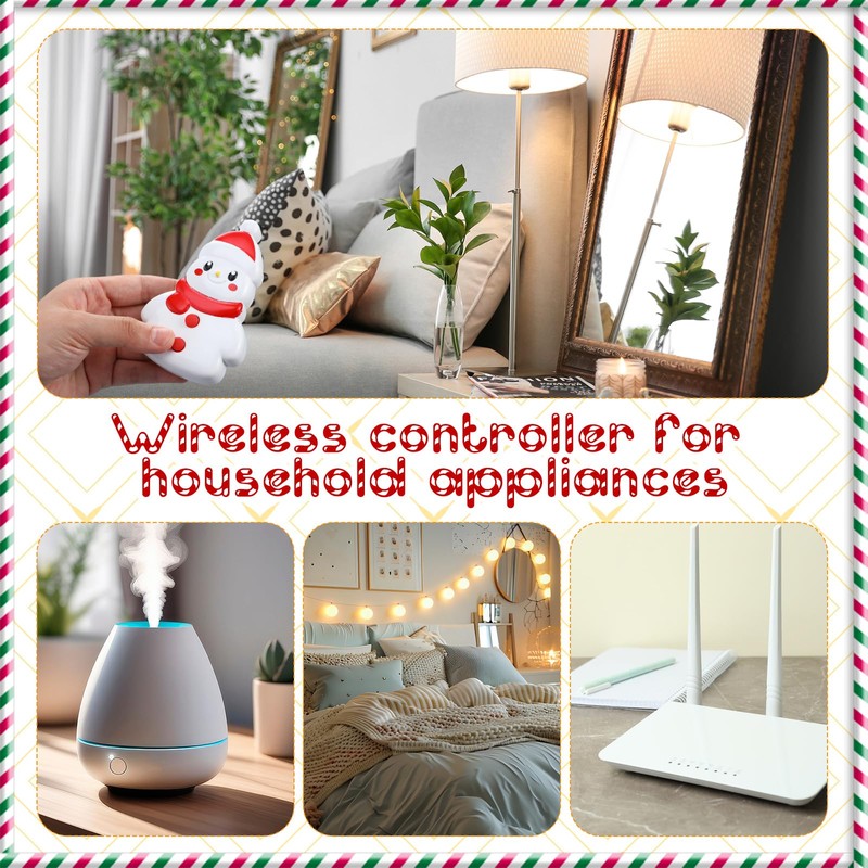 Saysurey Snowman Remote Control Outlet, Christmas Snowman Wireless Electrical Outlet