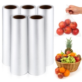 1000Pcs Food Storage Bags 10"x14" 1 Gallon Plastic Produce Bags Roll, Clear Plastic Bags for Food Kitchen Use, Fruits, Meat, Vegetable, Bread Sandwich(200/Rool)