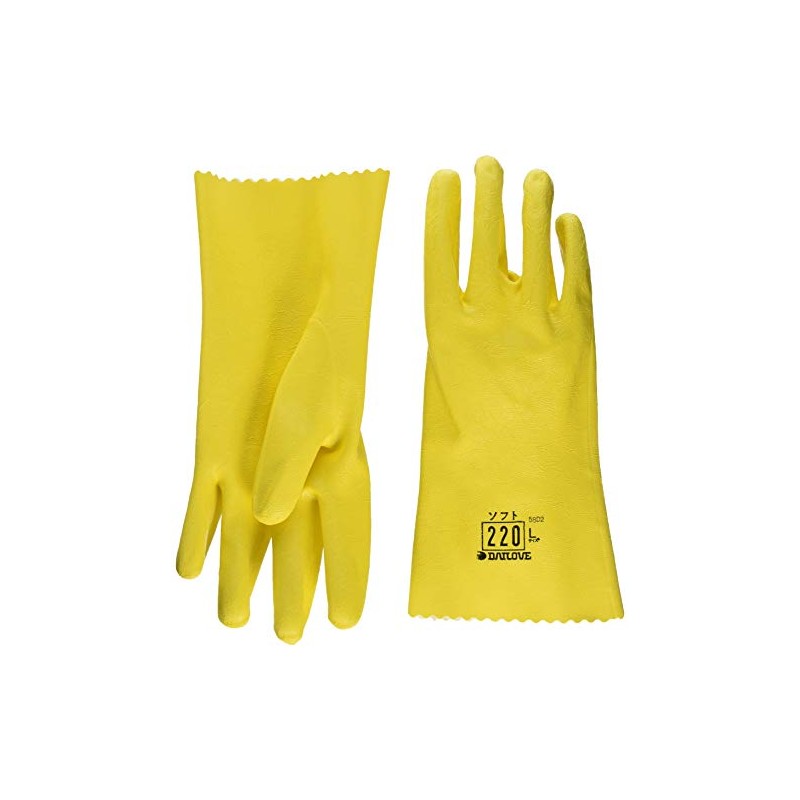 Diamond Rubber Dirobe Gloves #220 L Size 1 Pair Bag