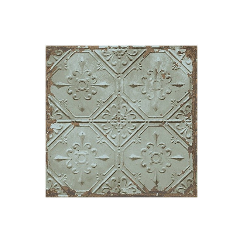 Fine Decor Tin Tile Wallpaper Urban Prints Metallic Metal Modern