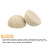 QUARKZMAN 10 Pieces Half Wooden Beads, 50mm Unfinished Hemisphere Balls