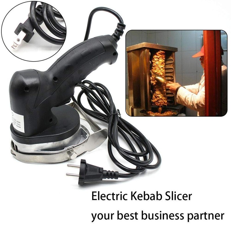 Gdrasuya10 Electric Kebab Slicer, Adjustable Thickness Hand Held Meat Carver