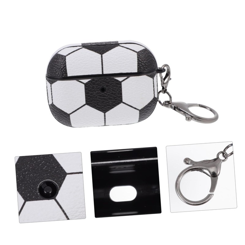 CIYODO 1PC Wireless Earbud Case with Football Pattern Durable Protective