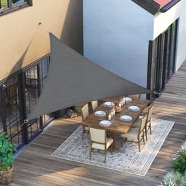 Sunny Guard Awning, Rectangular Sun Protection, Breathable HDPE UV Protection For Balcony, Patio, Garden, 3x3x3, charcoal