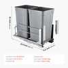 VEVOR Pull-Out Trash Can, 27 QT x2 Double Under Mount