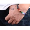 AmorWing 7 Chakra Bracelet Stone Beaded Bracelet, Lava Bracelet Crystal