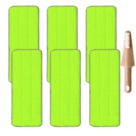 6pcs Replacement Mop Refills Compatible with Libman Rinse 'n Wring Mop and Bucket System Accessories, Washable Microfiber Cloth Mop Head Pads for Wet and Dry Use