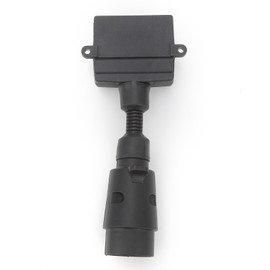 Trailer Wiring Connector 7 Pin Round Male Plug to Flat Female Socket Adapter for Caravan, Trailer, RV, Boat, Truck, Towing Vehicle