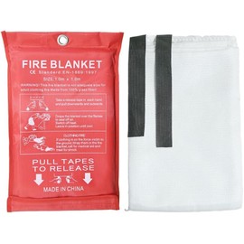 THP DEALS Fire Blanket LARGE SIZE 1 X 1m EASY & QUICK UNFOLDING FIRE BLANKET, Must have Mountable Emergency Fire Blanket for Home, Kitchen, Garage, Office, Caravan