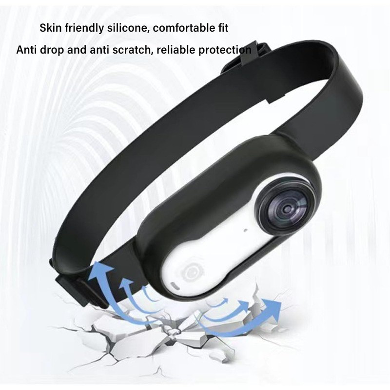 Cat Camera Collar for GO3, Adjustable Silicone Wristband Dog Collar