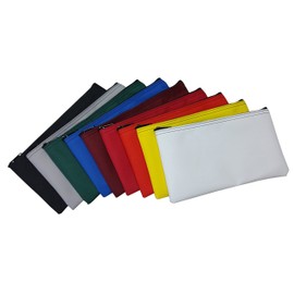 Cardinal Bag Supplies Travel Zipper Bags 11 x 6 inches Small Compact Portable Forest Green Zippered Cloth Pouches 2 Pack CW