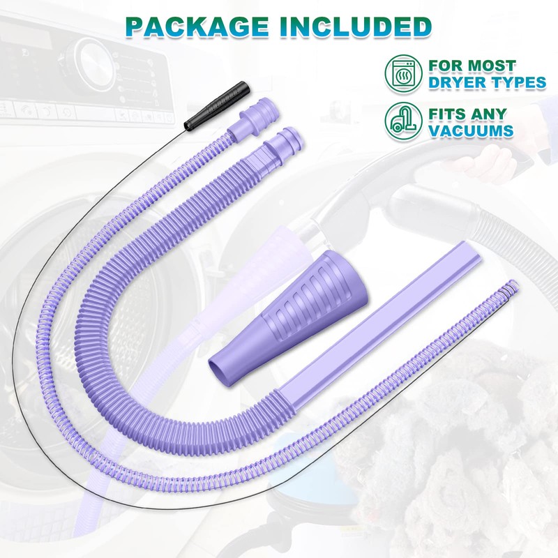 Sealegend 2 Pack Dryer Vent Cleaner Kit Vacuum Hose Attachment,