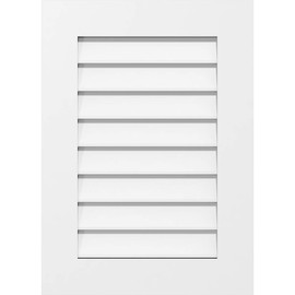 Ekena Millwork GVPVE24X3601SN Vertical Surface Mount PVC Gable Vent, 24 W Inch x 36 H Inch, Factory Primed White