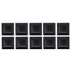 10 PACK-BLACK-6X6 FENCE POST PLASTIC CAP-(5 5/8 X 5 5/8)