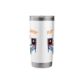 Flip 'Til You Drop Flipper Arcade Game Funny Pinball Stainless Steel Insulated Tumbler