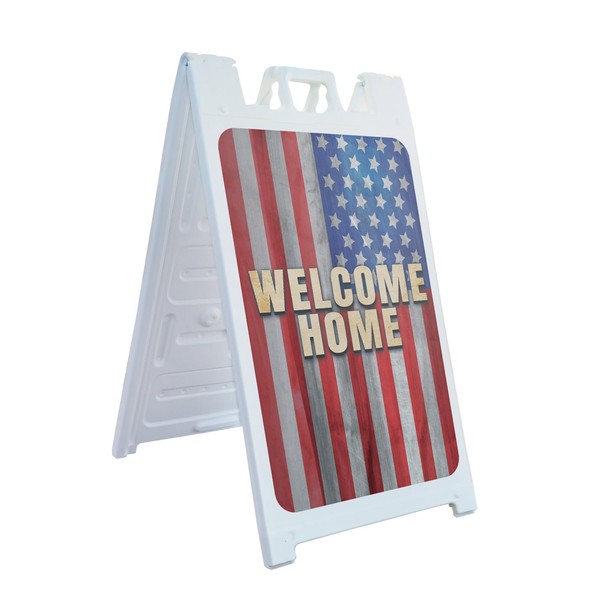 Welcome Home 24" x 36" Double Sided A-Frame Sidewalk Sign,