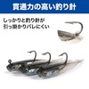 Felimoa Jig Head Worm Soft Lure, Approx. 0.2 oz (6.5
