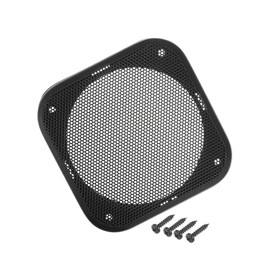Hihaha Universal 4" Car Speaker Grills Cover Mesh Square 4 Inch Audio Speaker Subwoofer Guard Protector Case with Mounting Screws ABS Black - Pack of 1 Durable Material