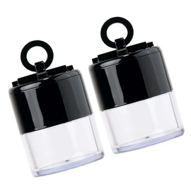 Healeved 2pcs Makeup Containers for Loose Powder Portable Powder Puff Box Airtight Lid Makeup Cases for Travel