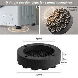 SIGANDG Machine Vibration Pads, 4 PCS Anti Vibration Pads for Washing Machine Shock Absorber, Washing Machine Feet Pad for Dryer, Washing Machine, Dishwasher, Refrigerator, Treadm