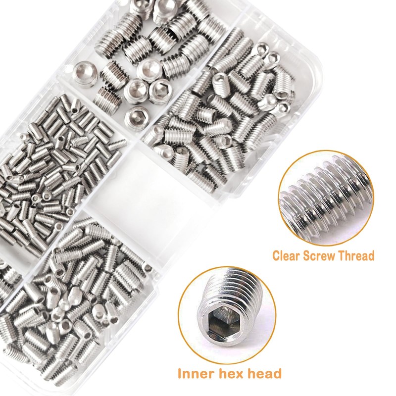 Ymaiss 380pcs 304 Stainless Steel Hex Allen Head Socket Set