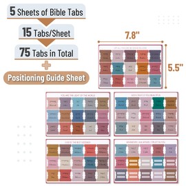 Mr. Pen- Bible Tabs, 75 Tabs, Vintage, Laminated Bible Tabs for Women and Men, Bible Tabs for Study Bible, Bible Index Tabs, Bible Book Tabs, Bible Labels Tabs, Mr Pen Bible Tabs