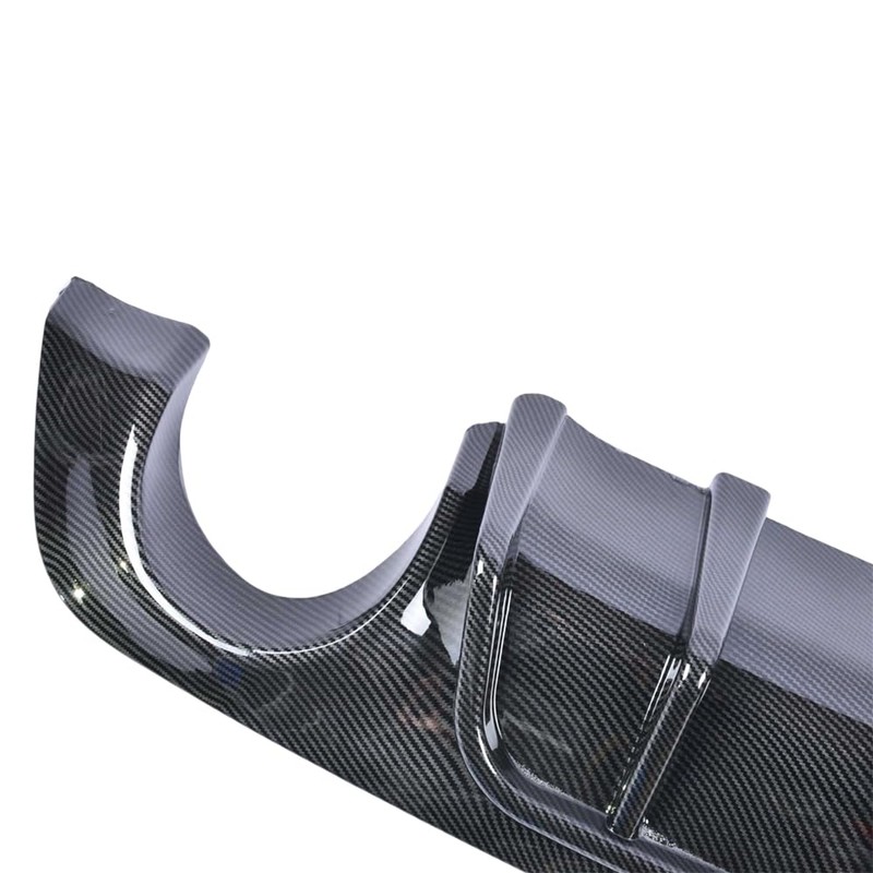 Promrmr Rear Bumper Lip Diffuser Splitter With Brake Light Black
