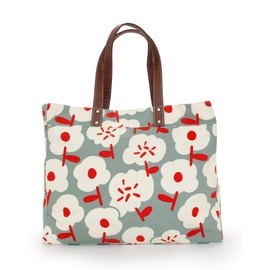 maika Recycled Canvas Carryall Tote Bag, Sierra, Grey