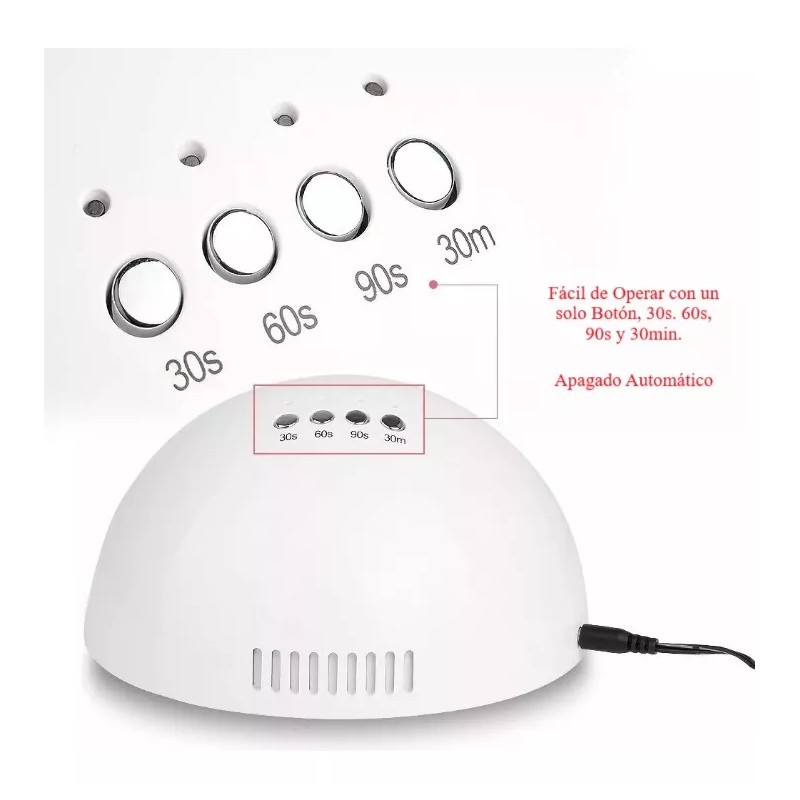 Tec.Bean Lampara Secador Uñas Manicura Esmalte Led Uv Curado Rapido