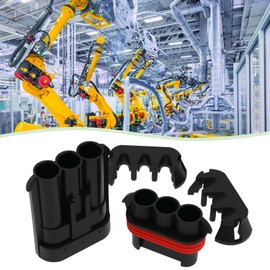 Be In Your Mind 1 Set of 3 Pin ATV Stator Seal Connector Repair Harness Kit Waterproof Plug Socket Kit for Marine Appliance Industrial with Terminals Sealed 10/12 AWG