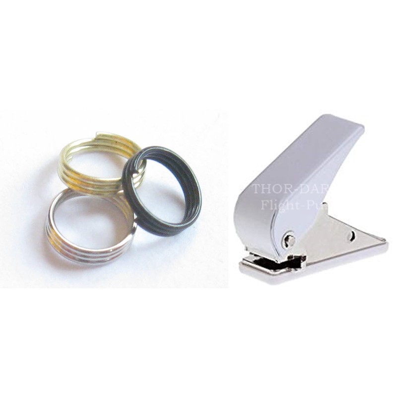 Thor Flight Hole Punch + 100 Black Spring Washers, Dart