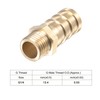 sourcing map Brass Hose Barb Fitting Straight 14mm x G1/4