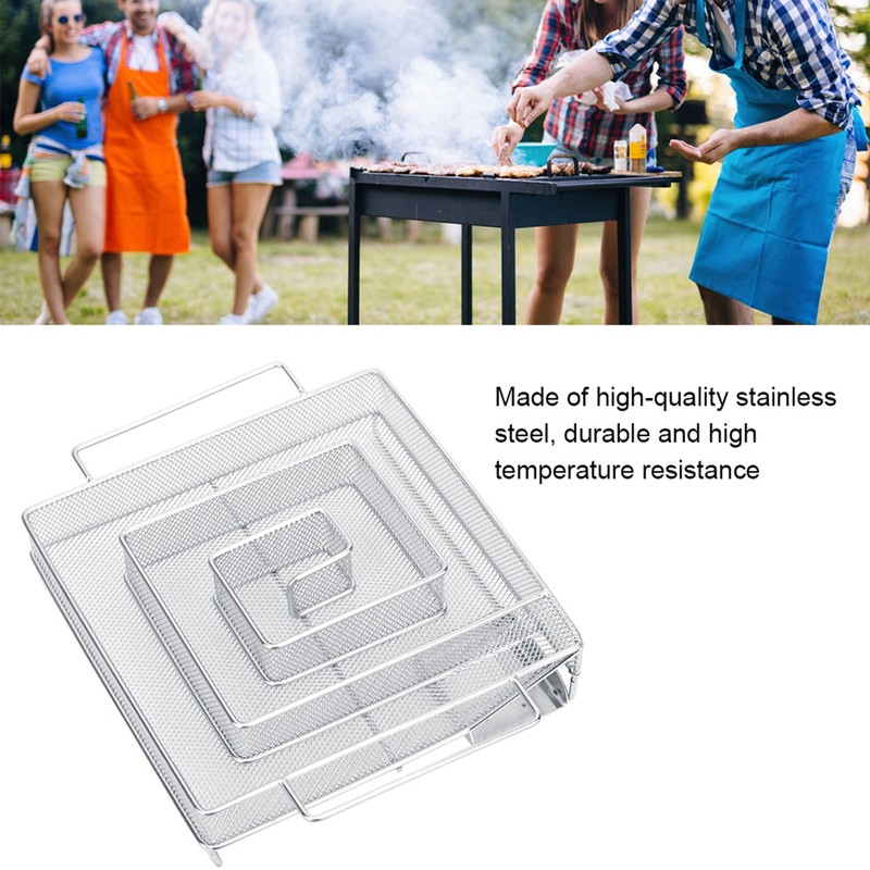 Rectangle Stainless Steel Cold Smoke Generator Barbecue Net BBQ Grill