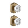 CLCTK 2 Pack Crystal Glass Dummy Door Knobs, Non-Turning Single